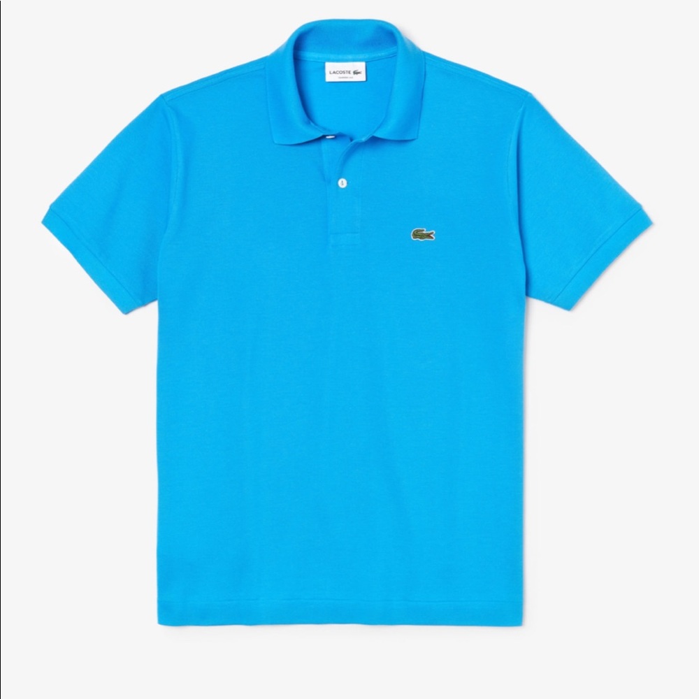 LACOSTE BLUE COTTON POLO SHIRT SZ 5 (MEDIUM)